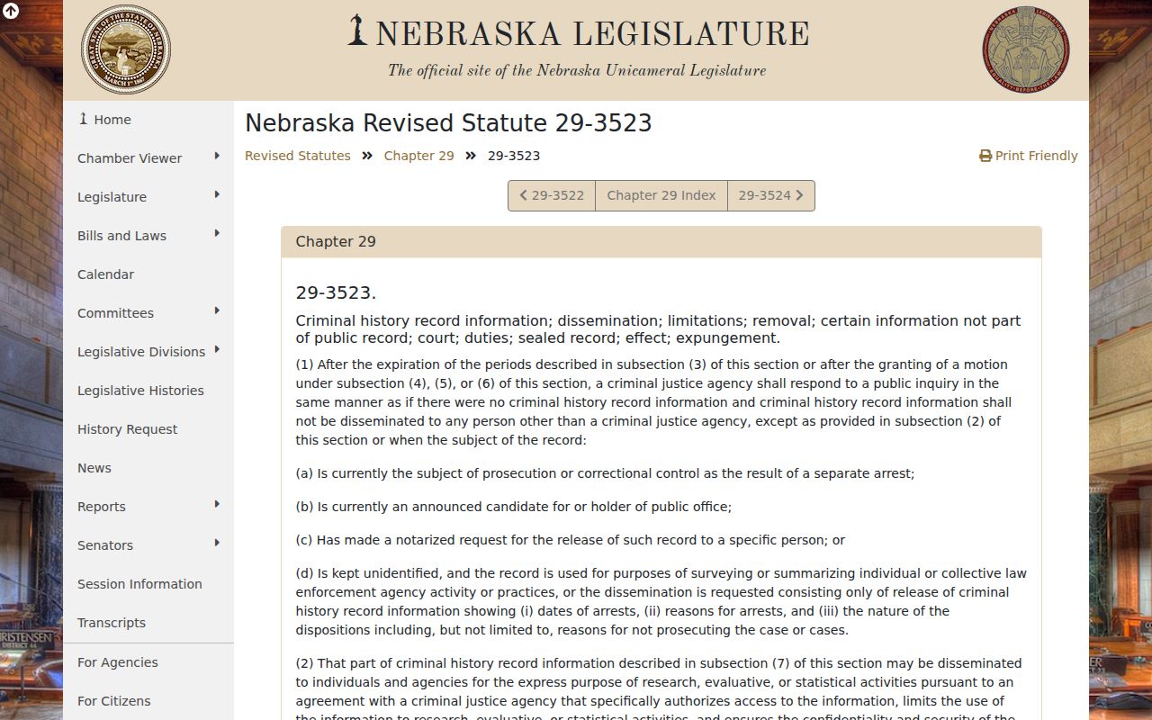 Box Butte County arrest history Nebraska public RAP exclusion law