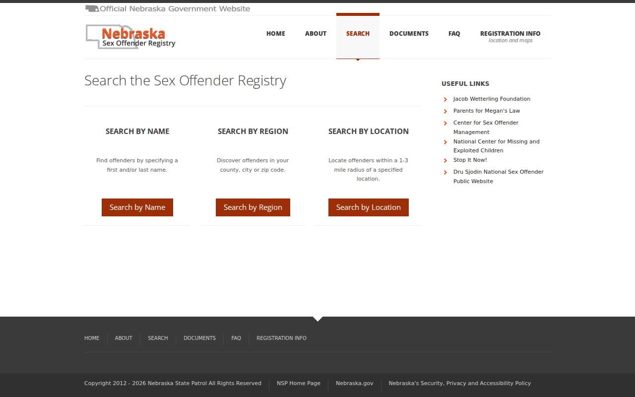 Box Butte County sex offender registry neutral results interface